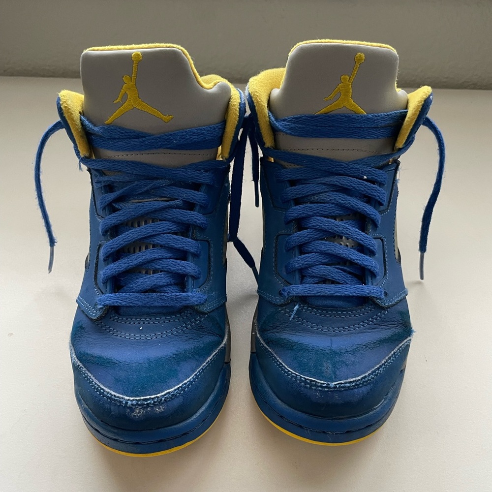 Jordan 5 - Laney - Blue & Gold - youth size 1.5 - See Photos!